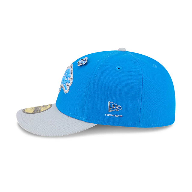 Detroit Lions NFL New Era Men's Honolulu Blue 59Fifty Pre-Curved 2026 Draft Fitted Hat