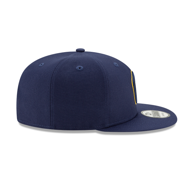 Casquette réglable basique 9Fifty New Era Navy pour homme des Milwaukee Brewers (MLB)