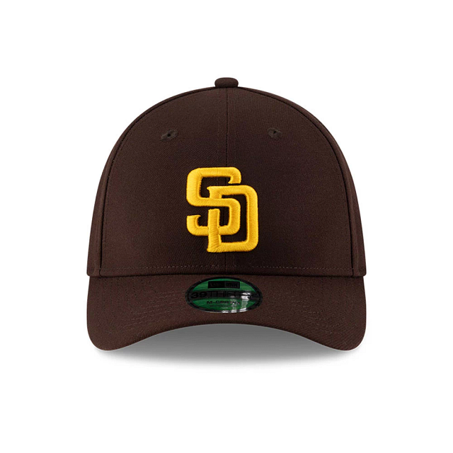 Casquette Ajustée New Era San Diego Padres MLB Homme, marron, 39Thirty M-Crown Player Replica