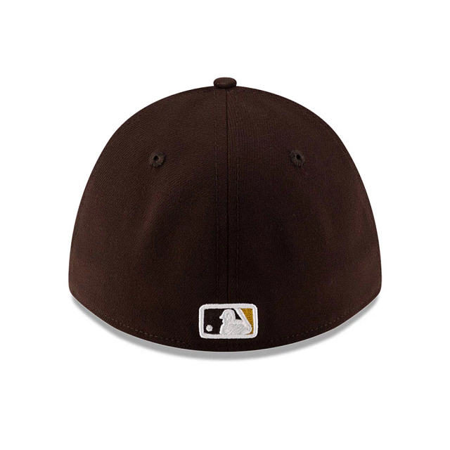 San Diego Padres MLB New Era Men's Brown 39Thirty M-Crown Player Replica Stretch Fit Hat