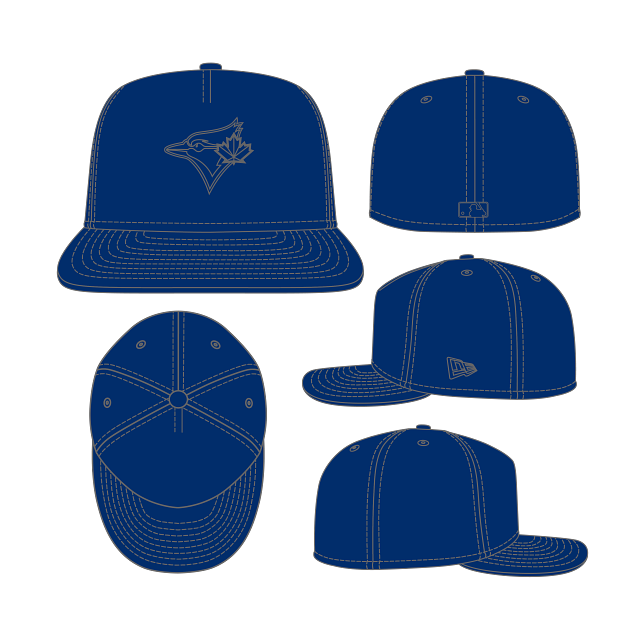 Toronto Blue Jays MLB New Era Men's Light Navy 59Fifty A-Frame Color Pack Tonal Fitted Hat