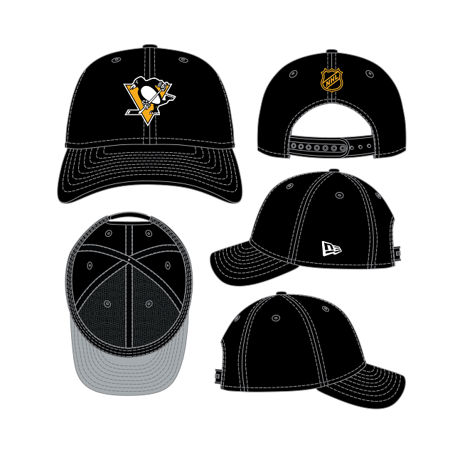Casquette Pittsburgh Penguins NHL New Era 9FORTY M-Crown noire pour homme