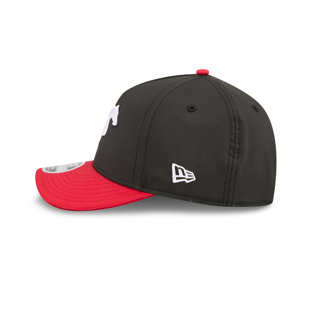 Calgary Stampeders CFL New Era Men's Black Red 9FORTY M-Crown 2026 Sideline Adjustable A-Frame Hat
