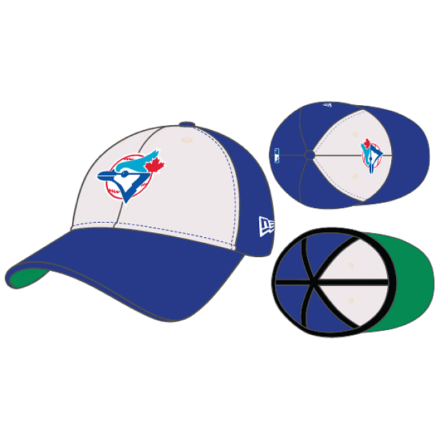 Toronto Blue Jays MLB New Era Men's Royal/White 39THIRTY Cooperstown On Field Hat