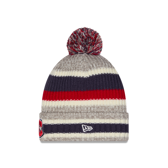 Montreal Canadiens NHL New Era Men's Grey Stripe Knit Pom Hat