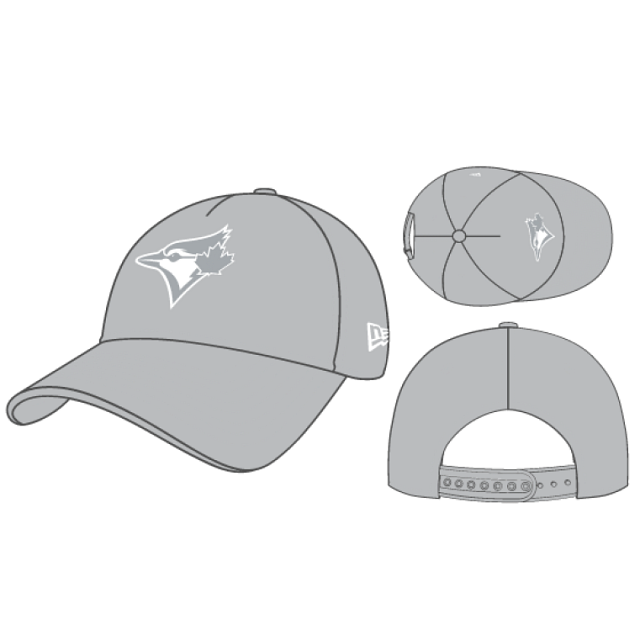 Toronto Blue Jays MLB New Era Men's Grey 9Forty A-Frame Snapback Hat