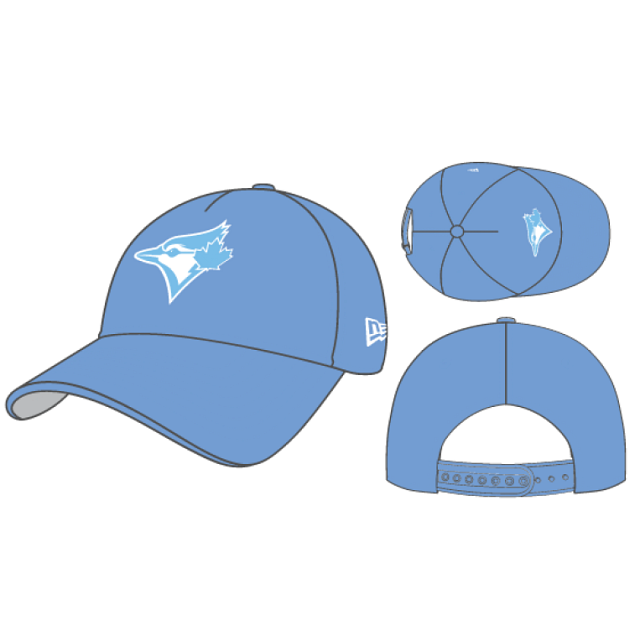 Toronto Blue Jays MLB New Era Men's Sky Blue 9Forty A-Frame Snapback Hat