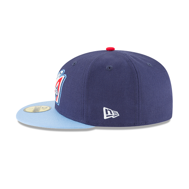 AnaheimAngels MLB New Era Men's Navy/Light Blue 59Fifty Cooperstown 1997 Wool Fitted Hat