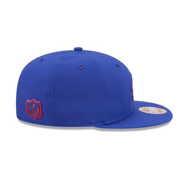 Buffalo Bills NFL New Era Men's Majestic Blue 9Fifty 2026 Sideline Throwback Logo Snapback Hat