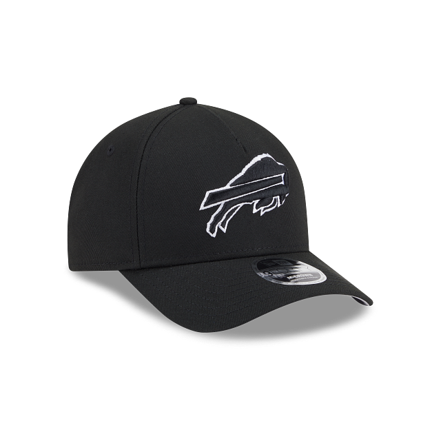 Buffalo Bills NFL New Era Men's Black White 9FORTY M-Crown A-Frame Adjustable Hat