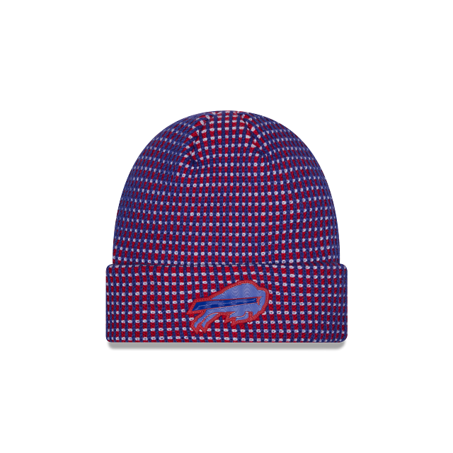 Buffalo Bills NFL New Era Men's Blue/Red 2026 Sideline Cold Weather Cuffed Knit Beanie Hat