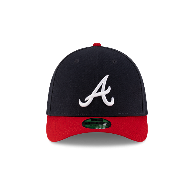 Atlanta Braves MLB New Era Men's Navy/Red  39Thirty M-Crown Player Replica Stretch Fit Hat