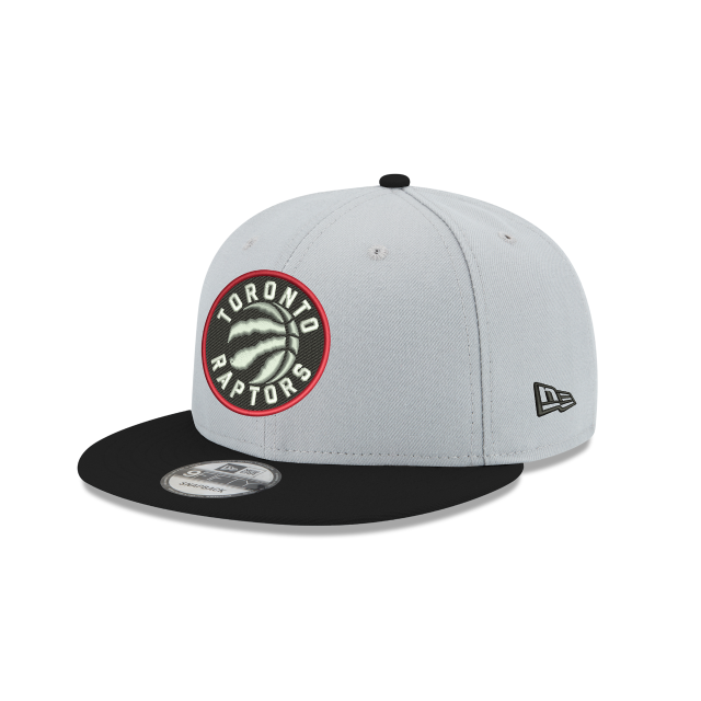 Casquette à visière Snapback bicolore 9Fifty gris/noir pour jeunes Toronto Raptors NBA New Era