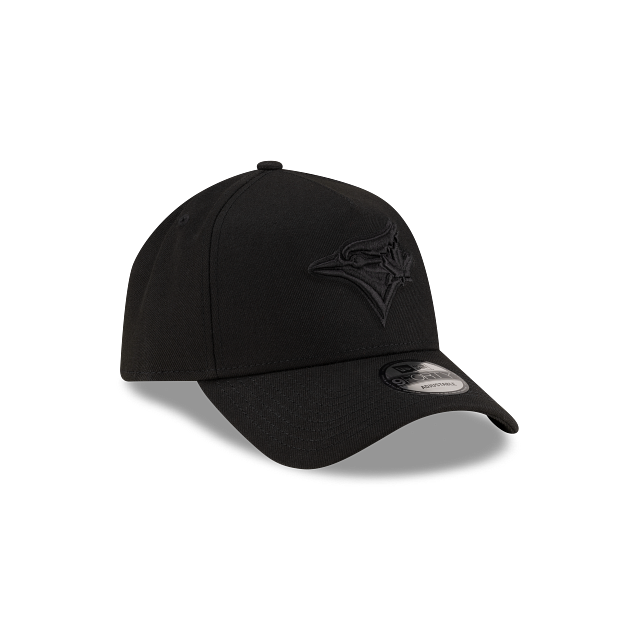 Casquette à visière ajustable 9Forty A-Frame noire sur noire des Blue Jays de Toronto MLB New Era pour homme