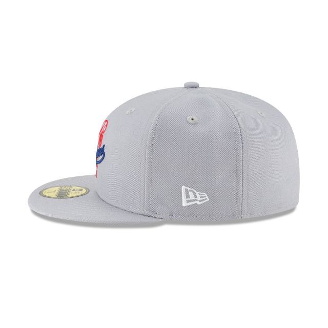 Los Angeles Dodgers MLB New Era Men's Grey 59Fifty Cooperstown 1958 Wool Fitted Hat