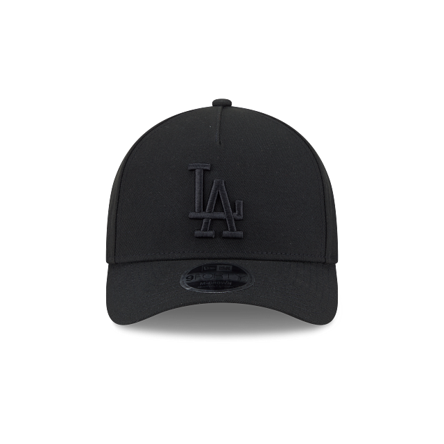 Los Angeles Dodgers MLB New Era Men's Black on Black 9Forty M-Crown Adjustable A-Frame Hat
