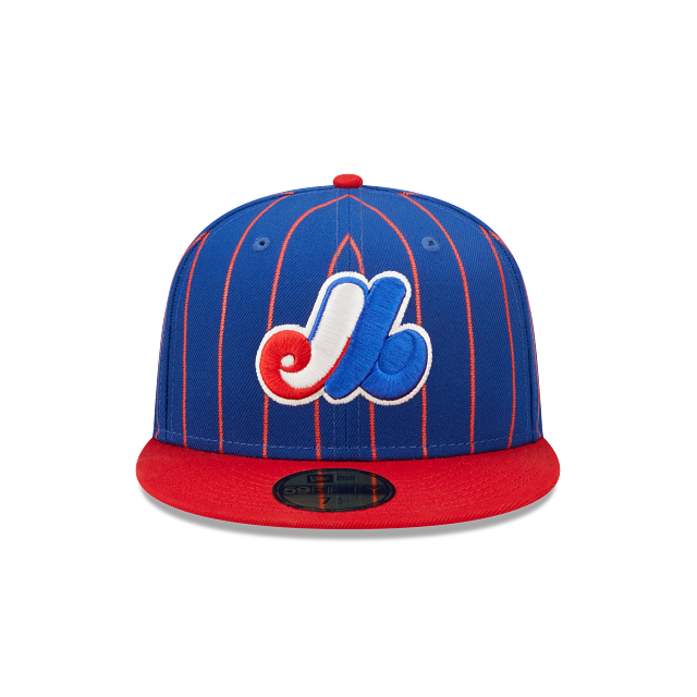 Casquette ajustée 59Fifty Cooperstown Birdcage bleu royal/rouge des Expos de Montréal New Era pour hommes