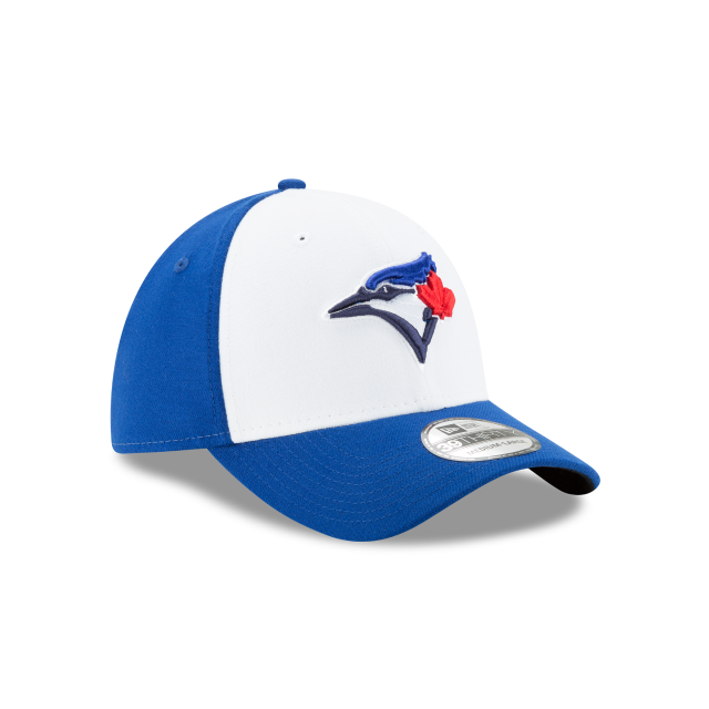 Toronto Blue Jays MLB New Era Casquette 39Thirty Team Classic Alternate Stretch Fit pour hommes, blanc/bleu royal