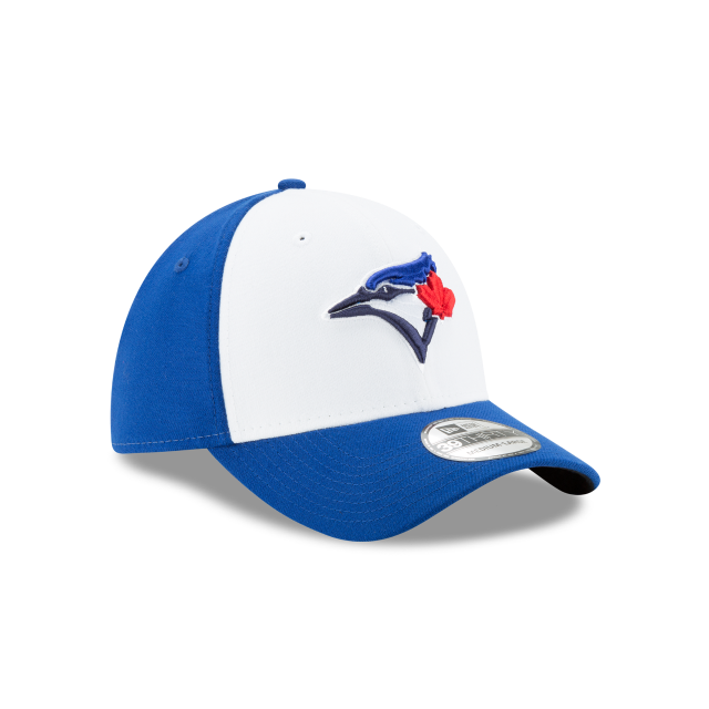 Toronto Blue Jays MLB New Era Men's White/Royal Blue 39Thirty Team Classic Alternate Stretch Fit Hat