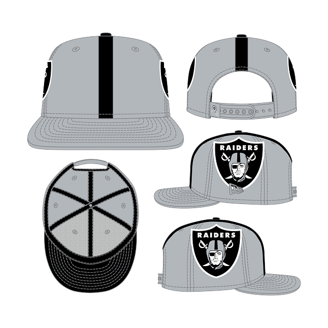 Las Vegas Raiders NFL New Era Men's Grey 9Fifty Helmet Pack Snapback