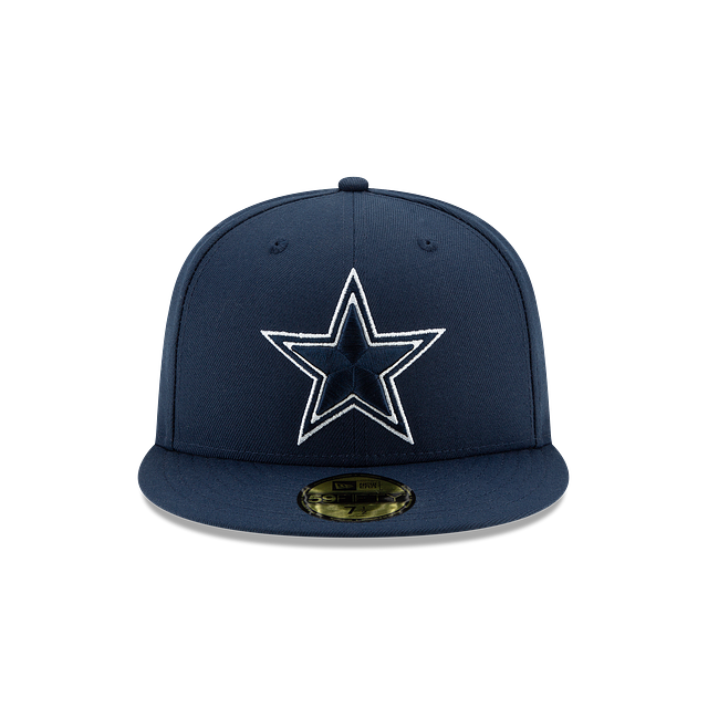 Casquette ajustée de base bleu marine 59Fifty Team New Era des Dallas Cowboys NFL pour hommes