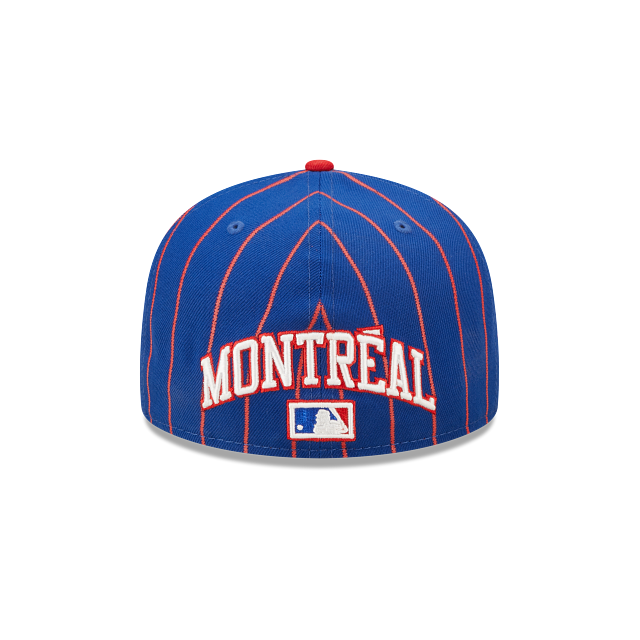 Casquette ajustée 59Fifty Cooperstown Birdcage bleu royal/rouge des Expos de Montréal New Era pour hommes