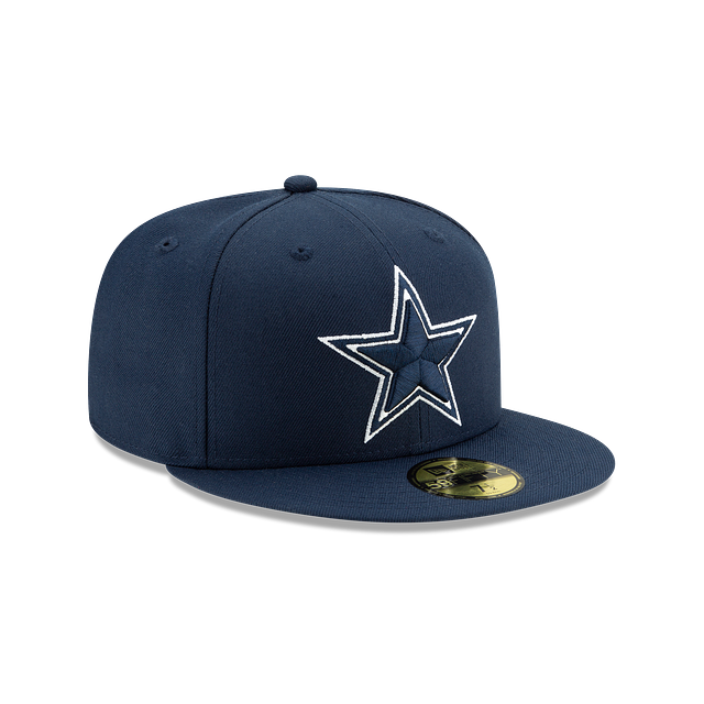 Casquette ajustée de base bleu marine 59Fifty Team New Era des Dallas Cowboys NFL pour hommes