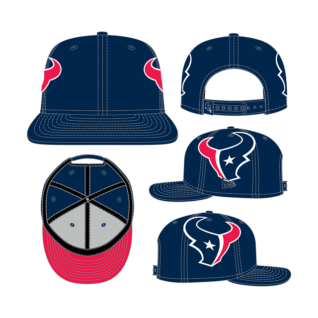 Houston Texans NFL New Era pour homme - Bleu marine 9Fifty - Pack de casque Snapback