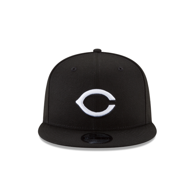 Cincinnati Reds MLB New Era Men's Black White 9Fifty Team Color Basic Snapback