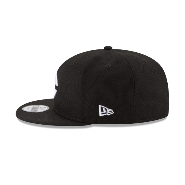 Cincinnati Reds MLB New Era Men's Black White 9Fifty Team Color Basic Snapback