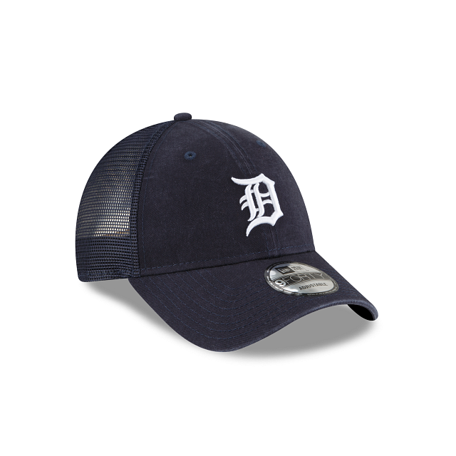 Detroit Tigers MLB New Era Men's Navy 9Forty Primary Logo 2022 Trucker Adjustable Hat