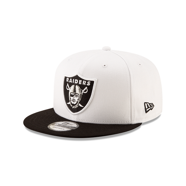 Las Vegas Raiders NFL New Era Men's White/Black 9Fifty 2 Tone Basic Snapback