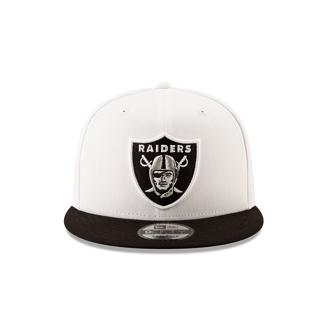 Las Vegas Raiders NFL New Era Men's White/Black 9Fifty 2 Tone Basic Snapback