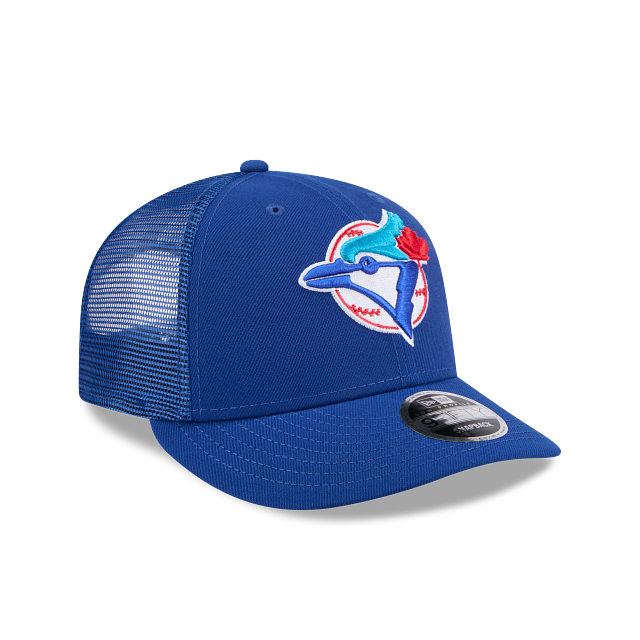 Toronto Blue Jays MLB New Era Royal 9Fifty Low Profile Cooperstown Trucker Snapback pour hommes