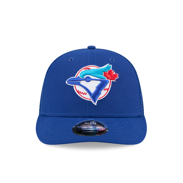 Toronto Blue Jays MLB New Era Men's Royal 9Fifty Low Profile Cooperstown Trucker Snapback