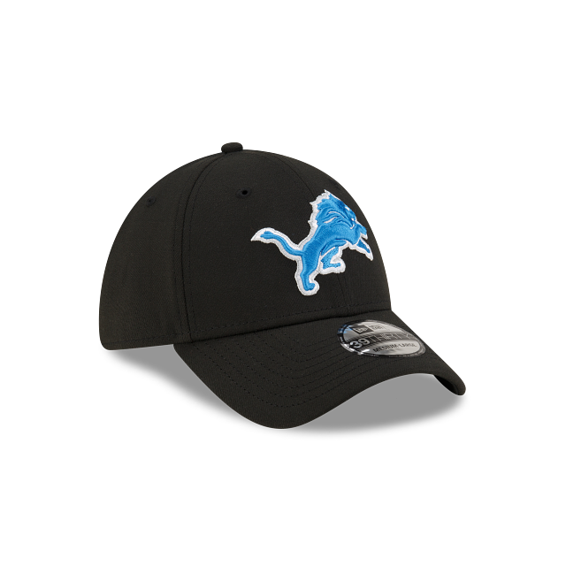 Detroit Lions NFL New Era Men's Black 39Thirty Team Classic Stretch Fit Hat