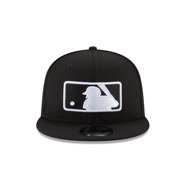 Casquette Snapback basique 9Fifty noire et blanche avec logo MLB Batterman de New Era pour homme