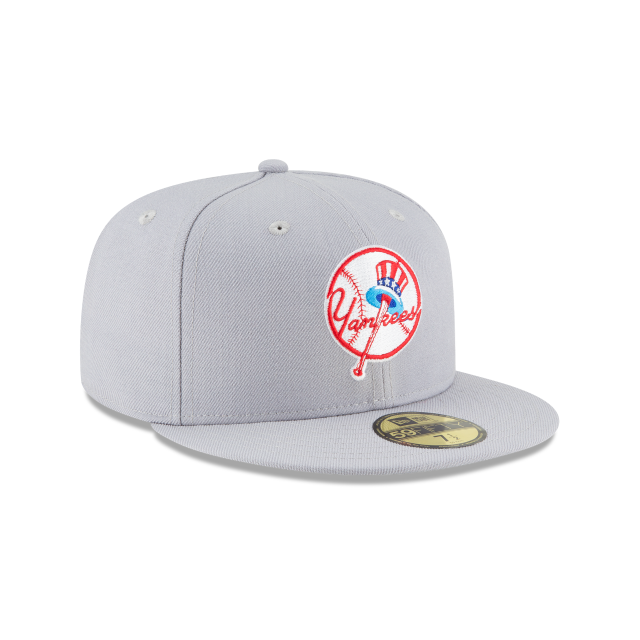 Casquette ajustée en laine 59Fifty Cooperstown 1946 New Era New York Yankees MLB homme de coloris gris