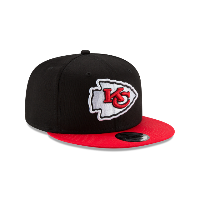 Kansas City Chiefs NFL New Era Snapback 9Fifty Basic noir/rouge pour hommes