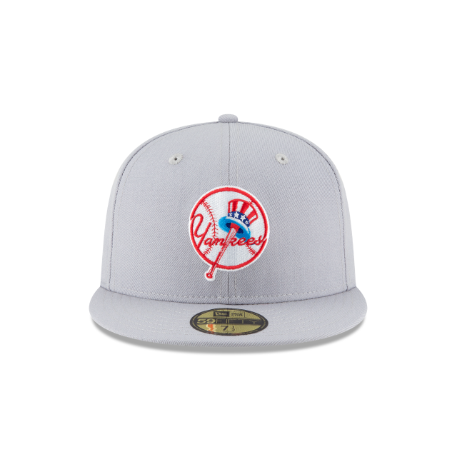 Casquette ajustée en laine 59Fifty Cooperstown 1946 New Era New York Yankees MLB homme de coloris gris