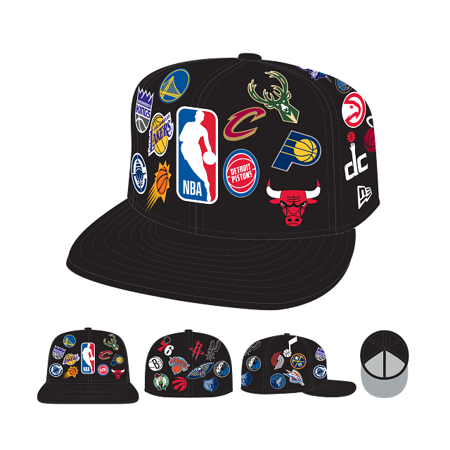 Casquette ajustée 59Fifty All Over noire pour homme de la NBA All Star Game 2025 de New Era