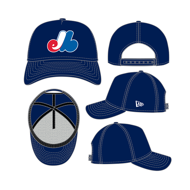 Montreal Expos MLB New Era Men's Navy 9Forty A-Frame Snapback