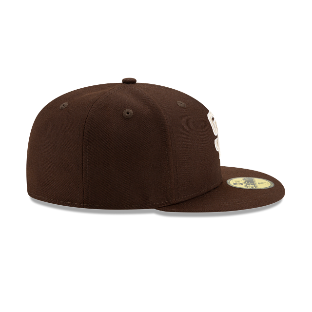 Casquette ajustée alternative de la collection authentique 59Fifty marron pour homme des San Diego Padres MLB New Era 