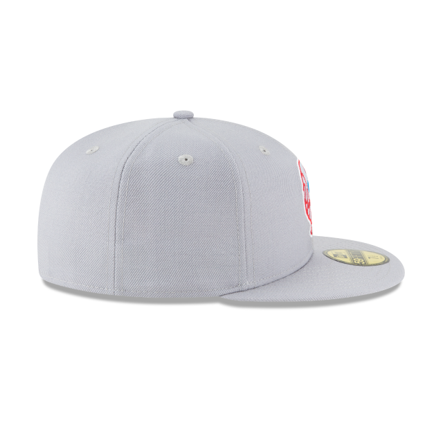 Casquette ajustée en laine 59Fifty Cooperstown 1946 New Era New York Yankees MLB homme de coloris gris