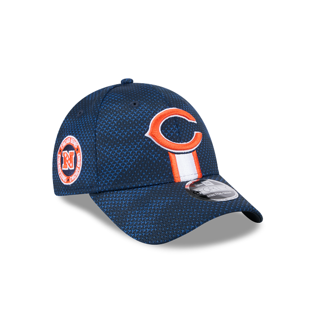 Casquette Snapback extensible 9Forty 2024 Sideline pour homme Chicago Bears NFL New Era bleu marine