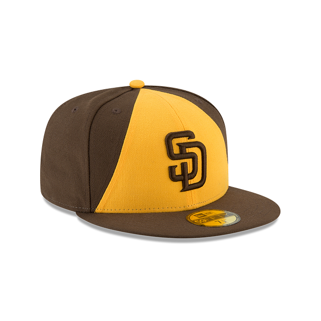 Casquette ajustée alternative 2017 de la collection authentique 59Fifty des San Diego Padres MLB New Era pour homme marron/jaune 