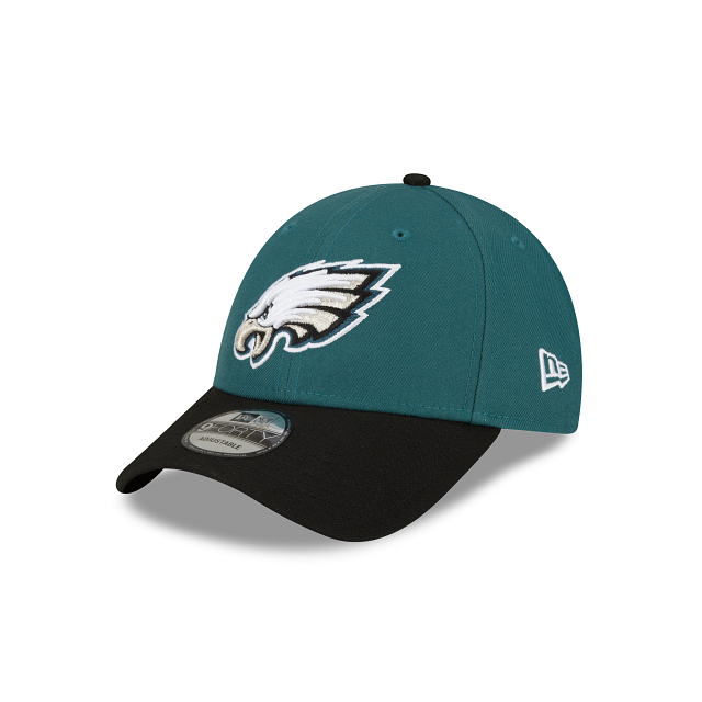 Philadelphia Eagles NFL New Era Casquette réglable bicolore vert/noir 9Forty The League pour hommes