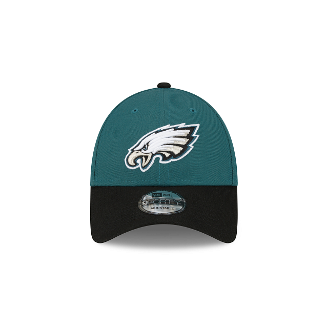 Philadelphia Eagles NFL New Era Casquette réglable bicolore vert/noir 9Forty The League pour hommes