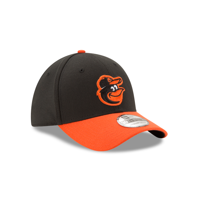 Baltimore Orioles MLB New Era Men's Black/Orange 39Thirty Team Classic Stretch Fit Hat