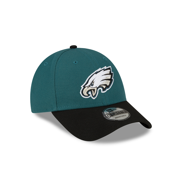 Philadelphia Eagles NFL New Era Casquette réglable bicolore vert/noir 9Forty The League pour hommes